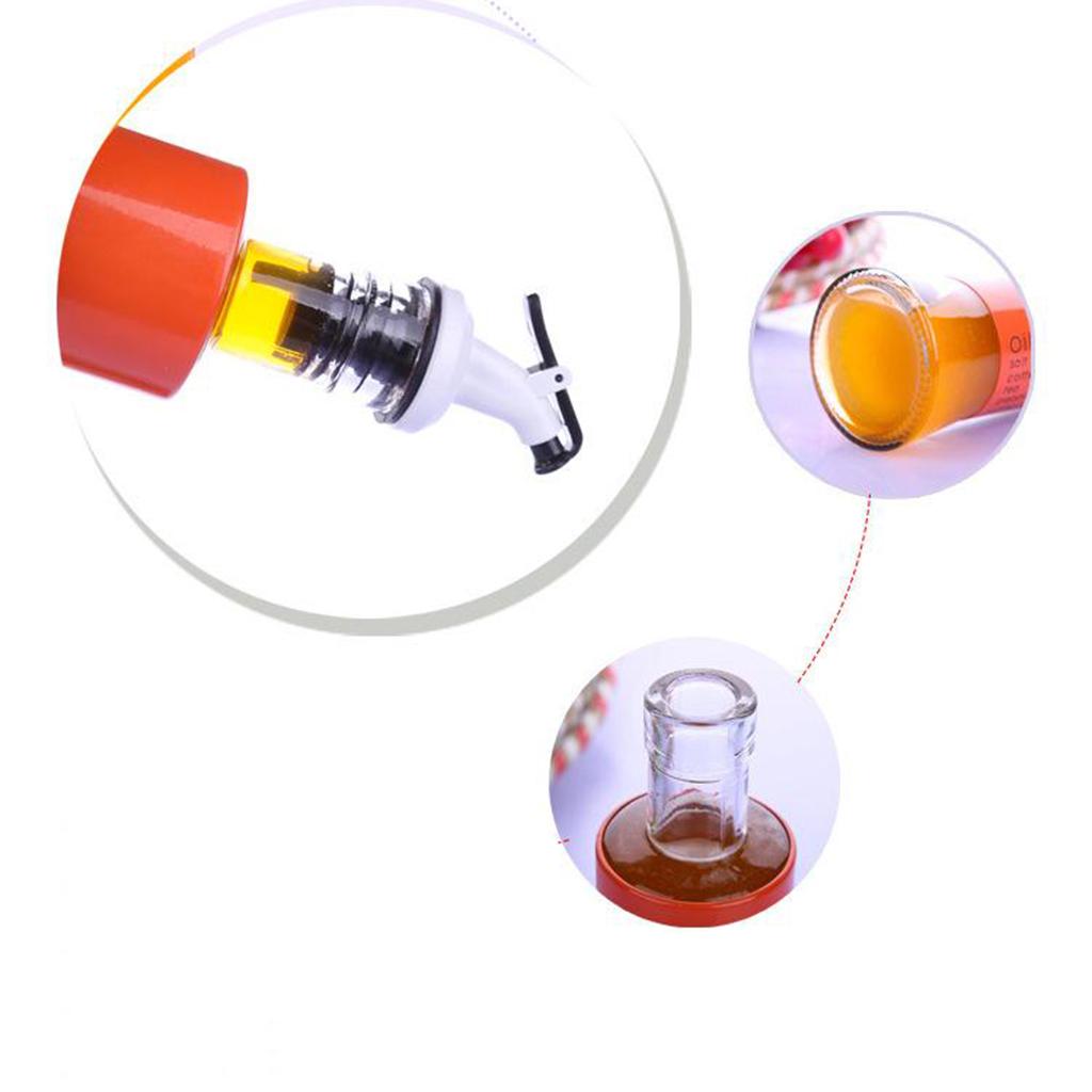 Oil Dispenser Bottle 10oz Glass Decanter for Kitchen BBQ Baking Grilling orange