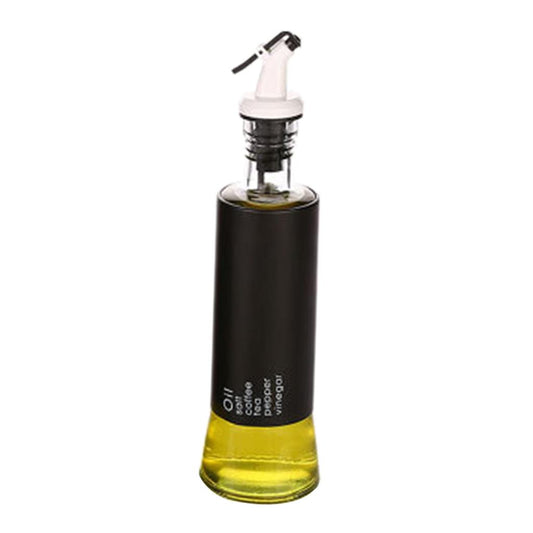Oil Dispenser Bottle 10oz Glass Decanter for Kitchen BBQ Baking Grilling black