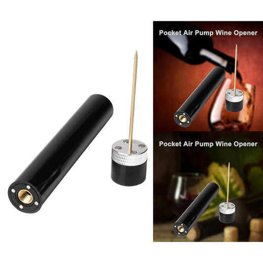 Creative Wine Air Pressure Opener Stainless Steel Pin Home Corkscrew Silver