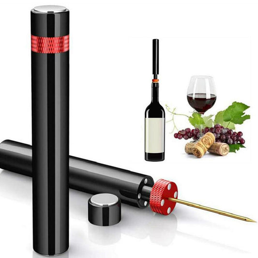 Creative Wine Air Pressure Opener Stainless Steel Pin Home Corkscrew Red