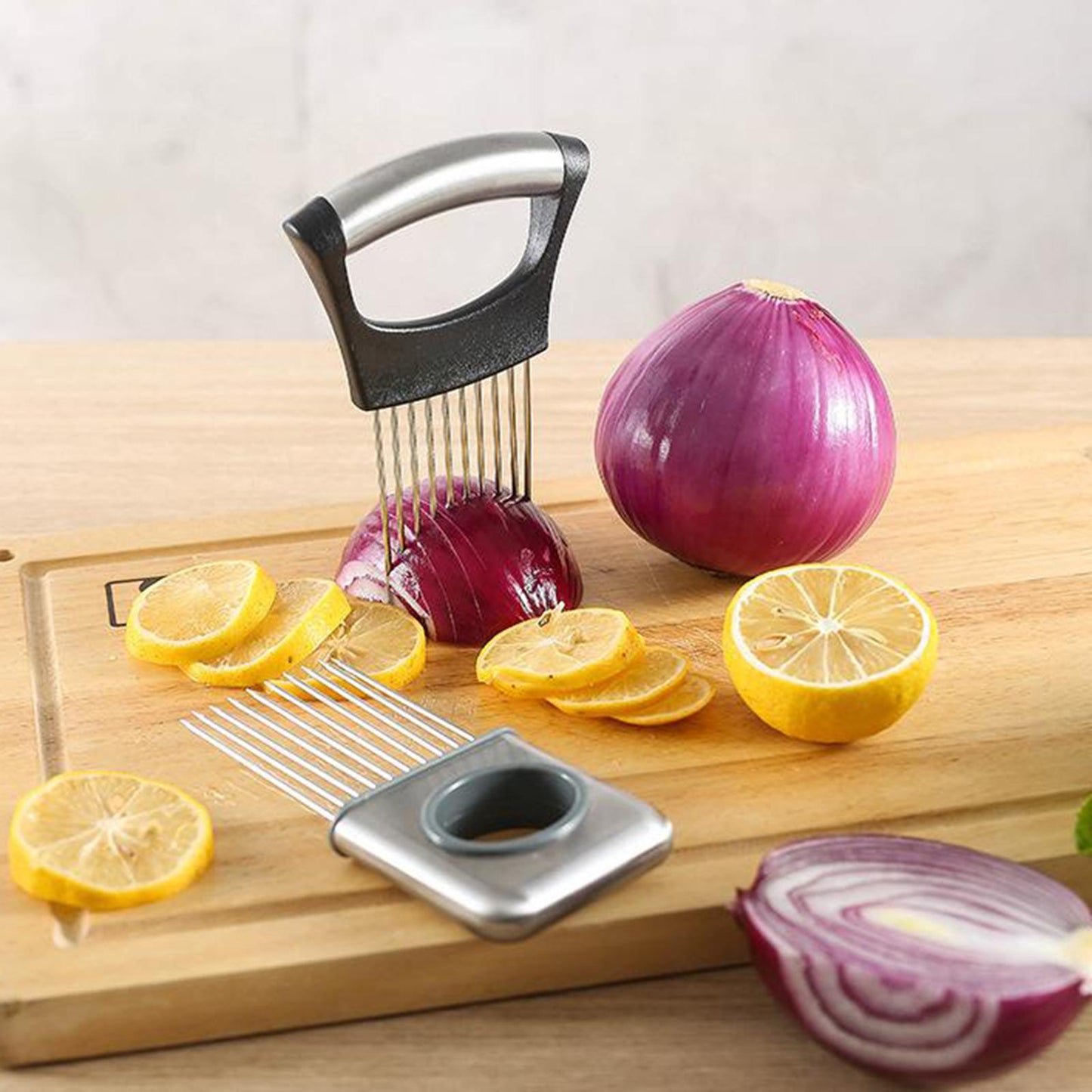 Onion Holder Slicer Kitchen Cutter for Slicing Cutting Vegetables Carrots L