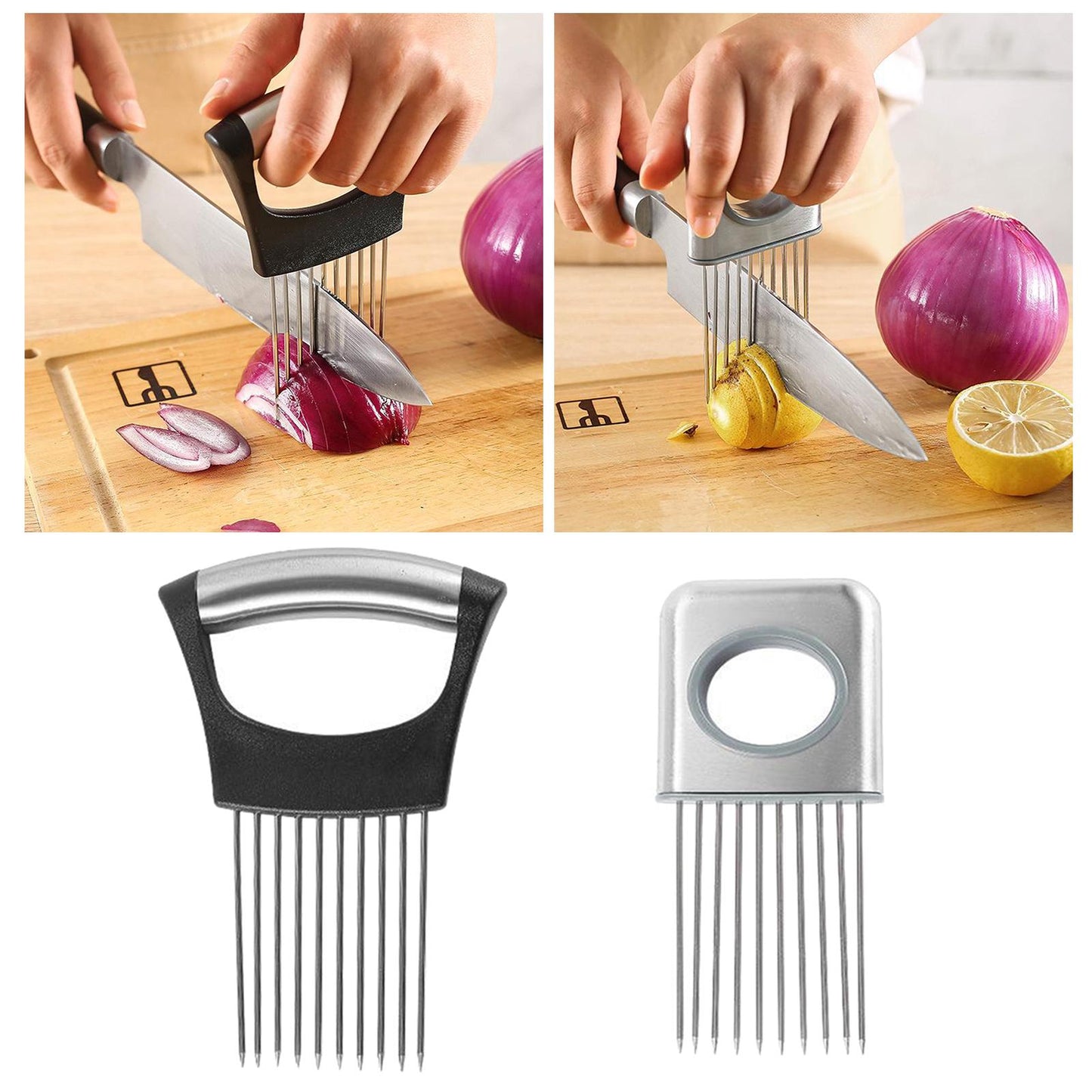 Onion Holder Slicer Kitchen Cutter for Slicing Cutting Vegetables Carrots L