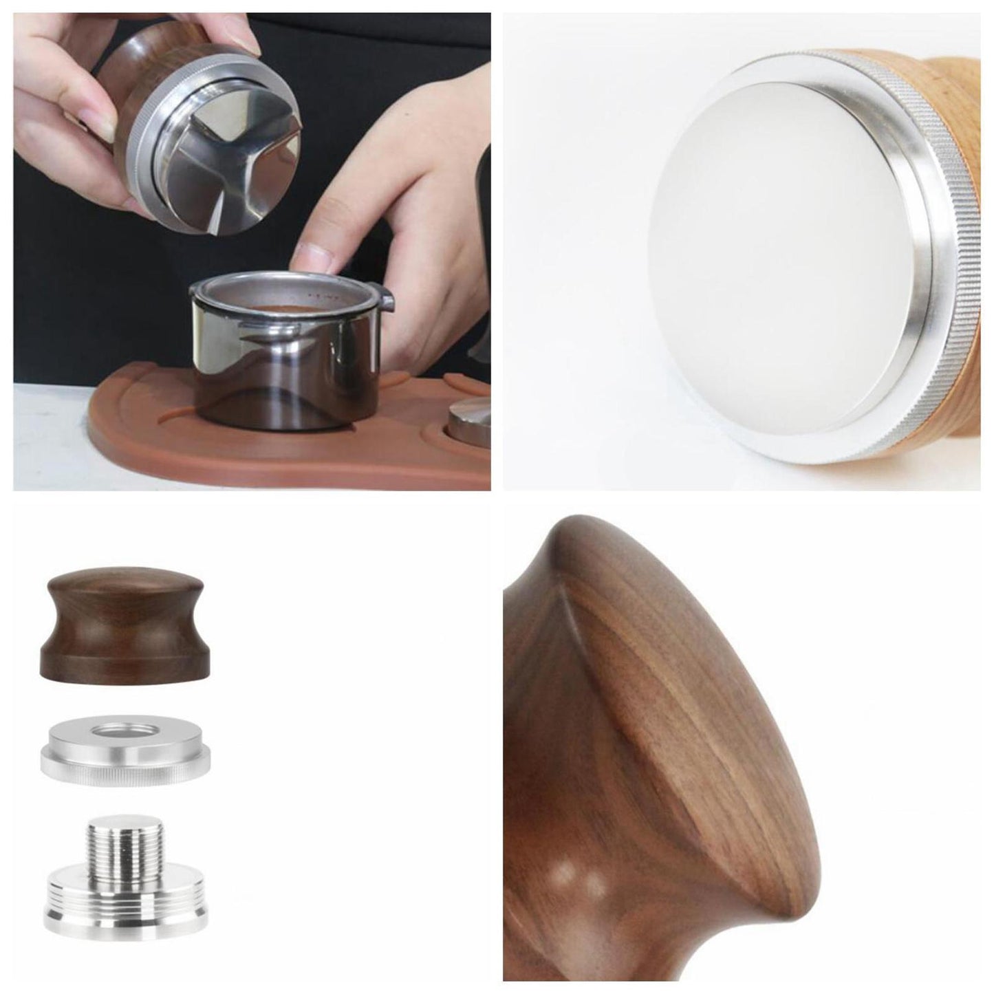 Coffee Tamper Tools Press Level Espresso Tamper Unbiased with Anti Pressure 58mm Style2
