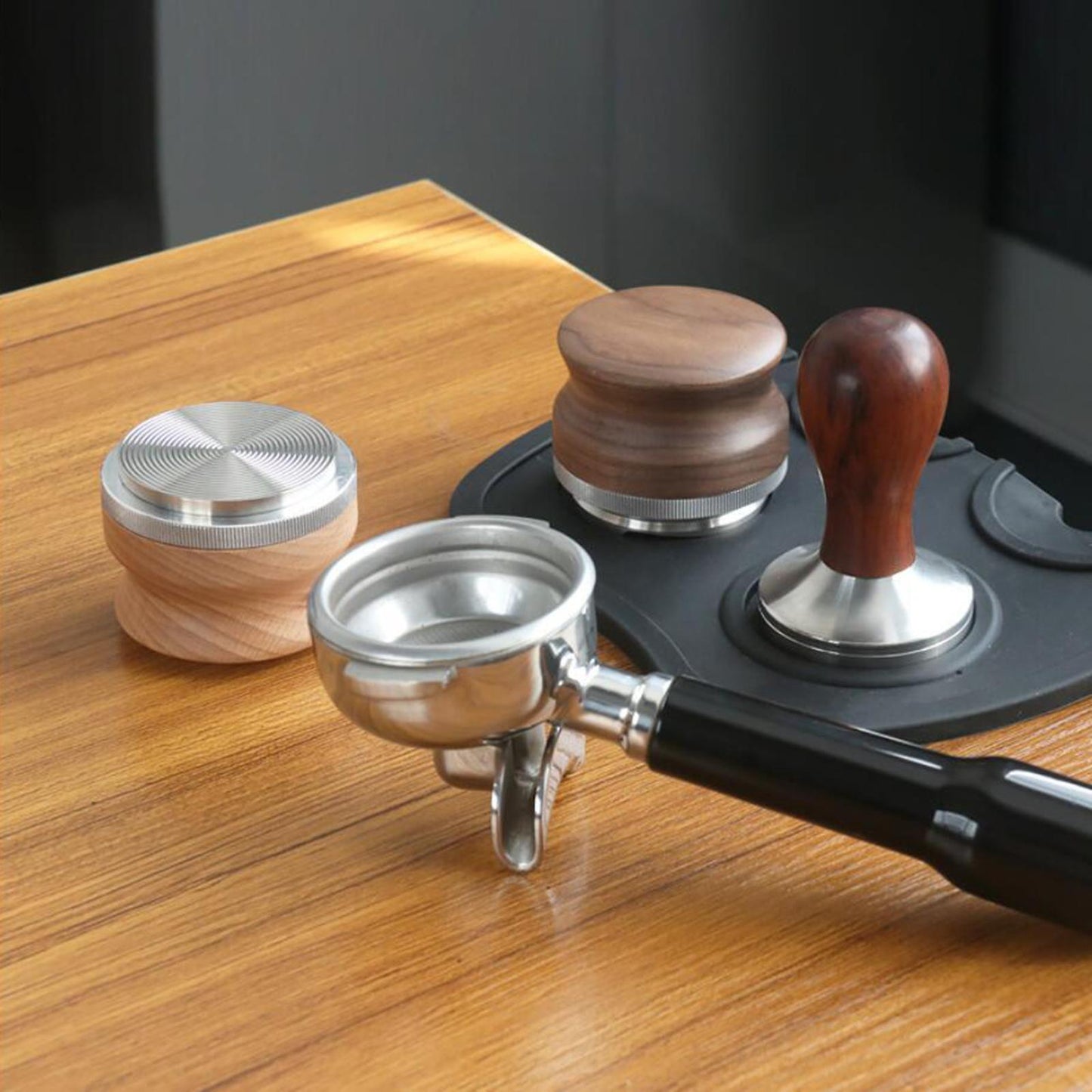 Coffee Tamper Tools Press Level Espresso Tamper Unbiased with Anti Pressure 58mm Style3