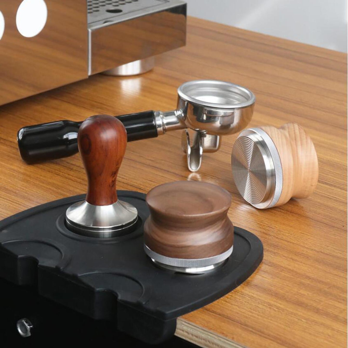 Coffee Tamper Tools Press Level Espresso Tamper Unbiased with Anti Pressure 58mm Style3