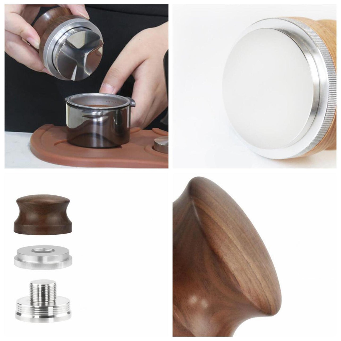 Coffee Tamper Tools Press Level Espresso Tamper Unbiased with Anti Pressure 58mm Style4
