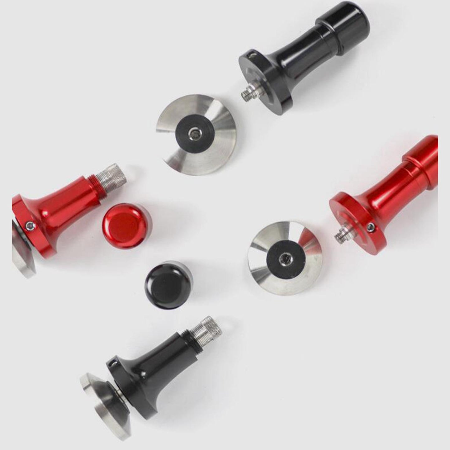 Professional Espresso Coffee Tamper Stainless Steel for Coffee Beans Powder Red 53mm