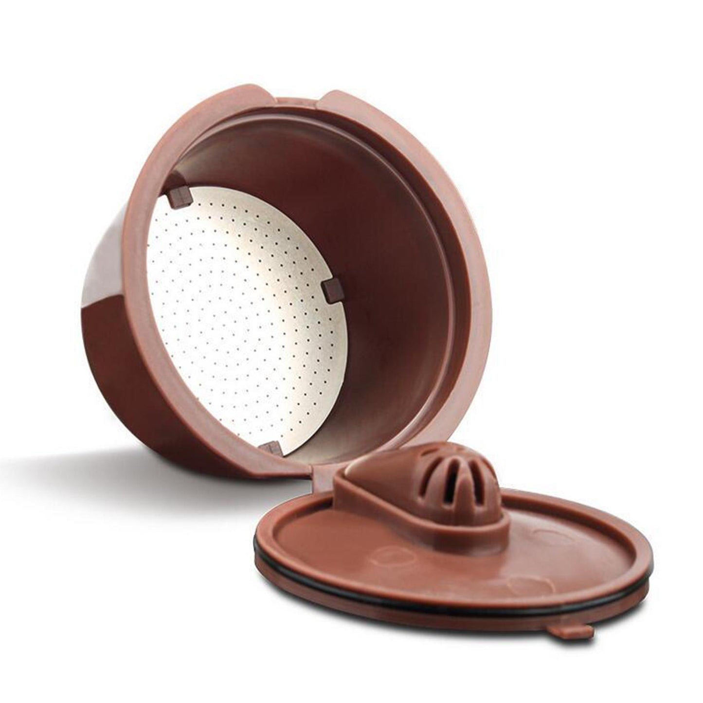Refillable Coffee Capsule Cup For Nescafes Coffee Machine Brown