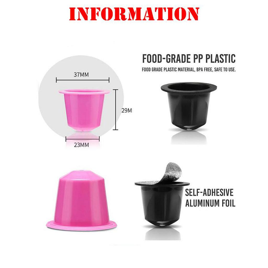 60x Coffee Capsule Cup Espresso Filter Coffee Machine for Home Black