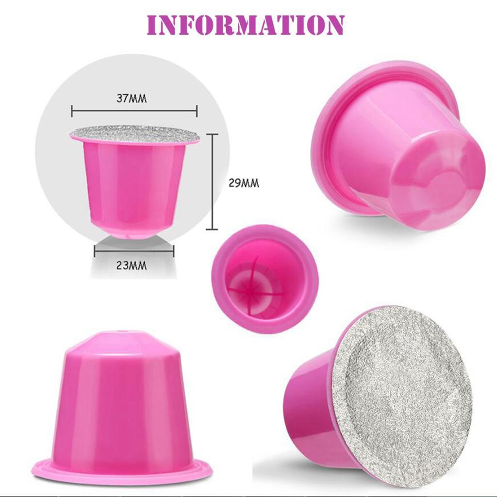60x Coffee Capsule Cup Espresso Filter Coffee Machine for Home Pink