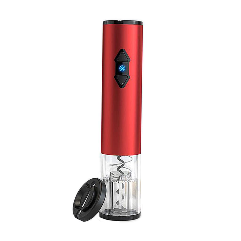 Electric Wine Opener Automatic Cordless Corkscrew Bottle Tool Battery Power Red