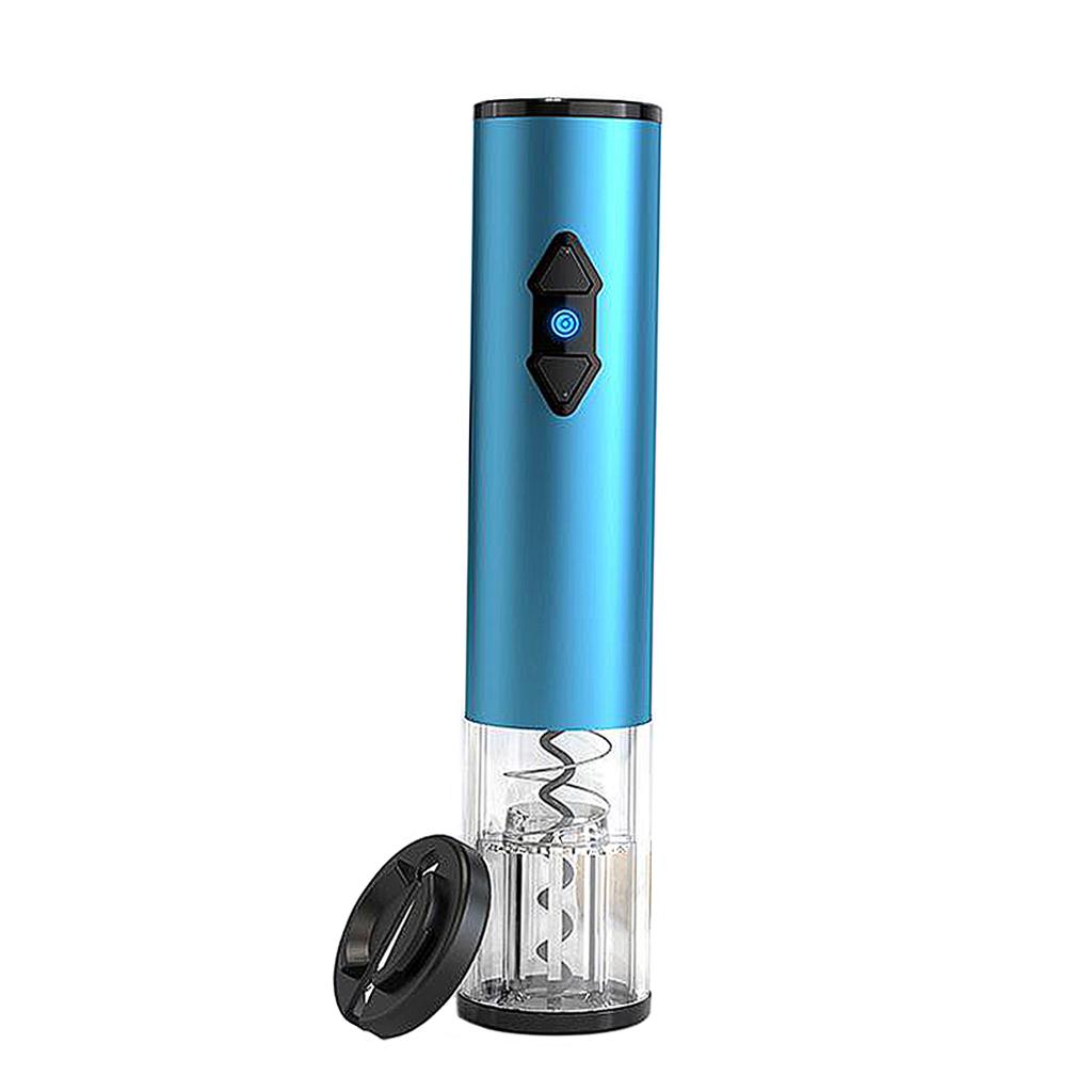 Electric Wine Opener Automatic Cordless Corkscrew Bottle Tool Battery Power Blue