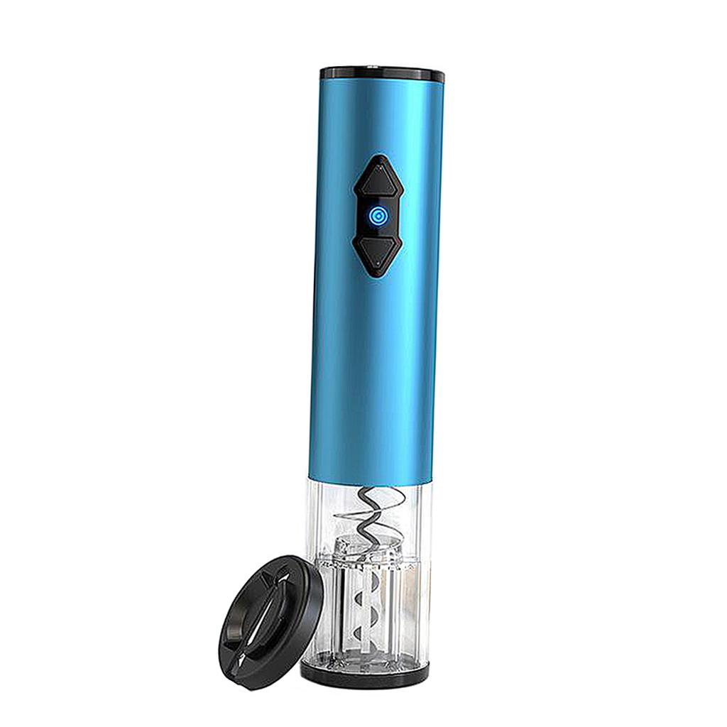 Electric Wine Opener Automatic Cordless Corkscrew Bottle Tool Battery Power Blue