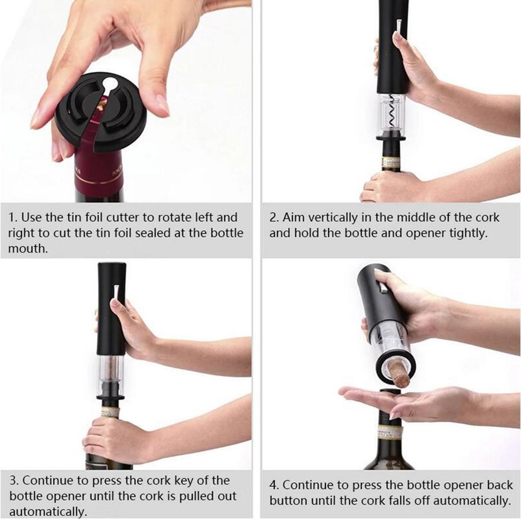 Electric Wine Opener Automatic Cordless Corkscrew Bottle Tool Style 1