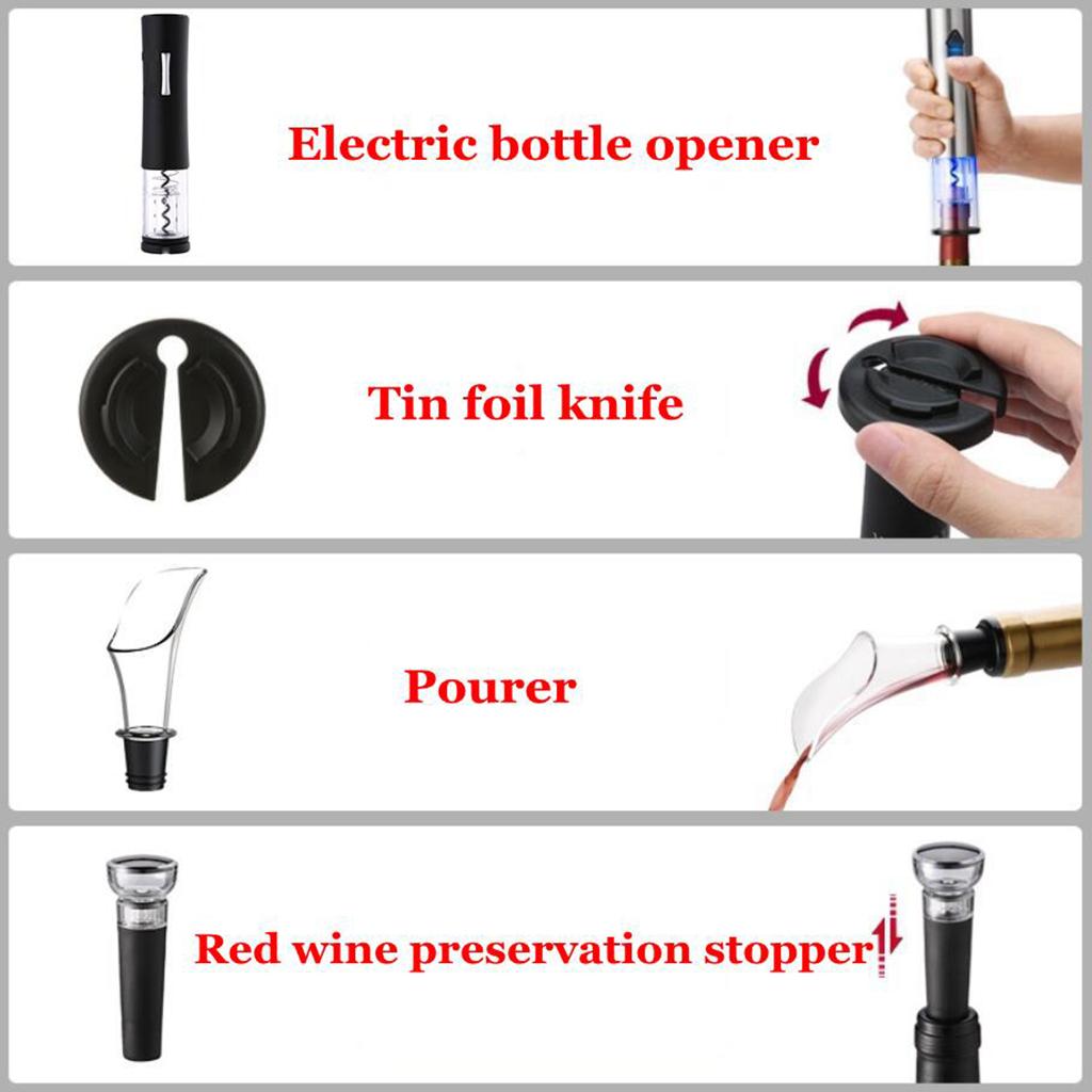 Electric Wine Opener Automatic Cordless Corkscrew Bottle Tool Style 2