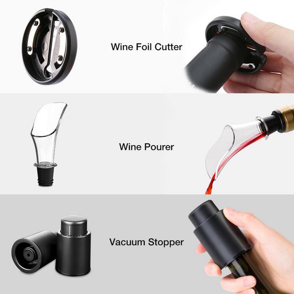Electric Wine Opener Automatic Cordless Corkscrew Bottle Tool Style 3