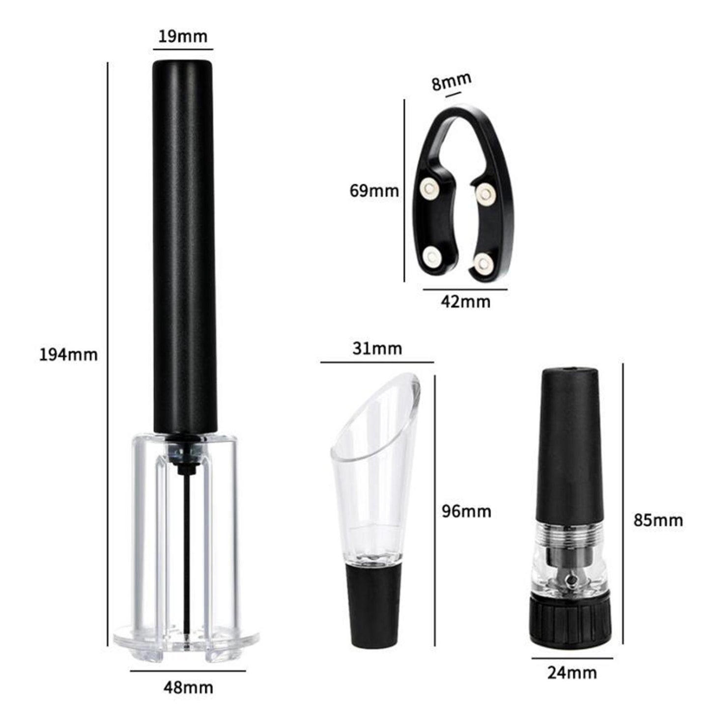 Air Pressure Wine Opener Bottle Opener Vacuum Corkscrew Kit Kitchen Style 2