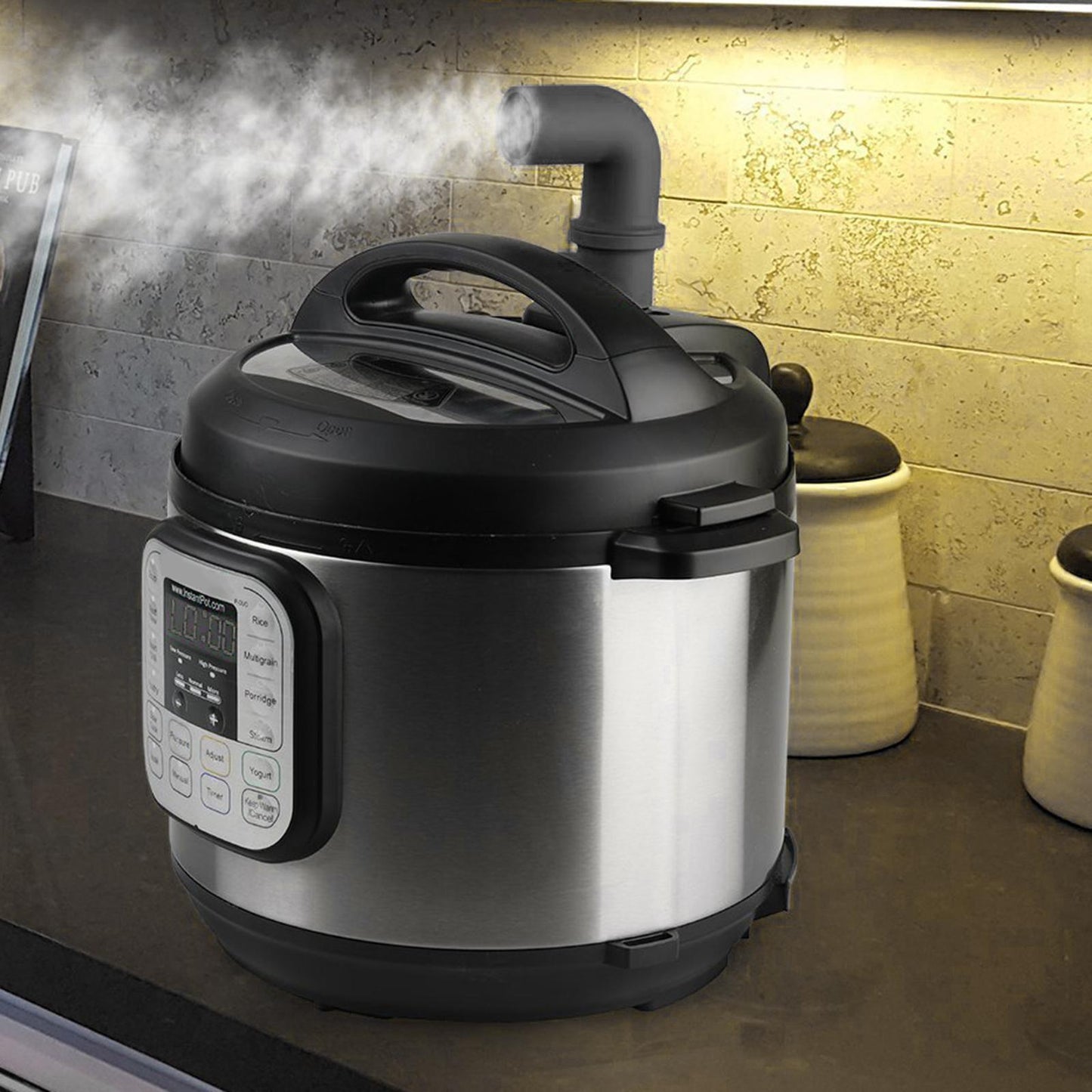 Silicone Steam Release Diverter Pressure Cooker Steam Diverter 360 Rotating Blue