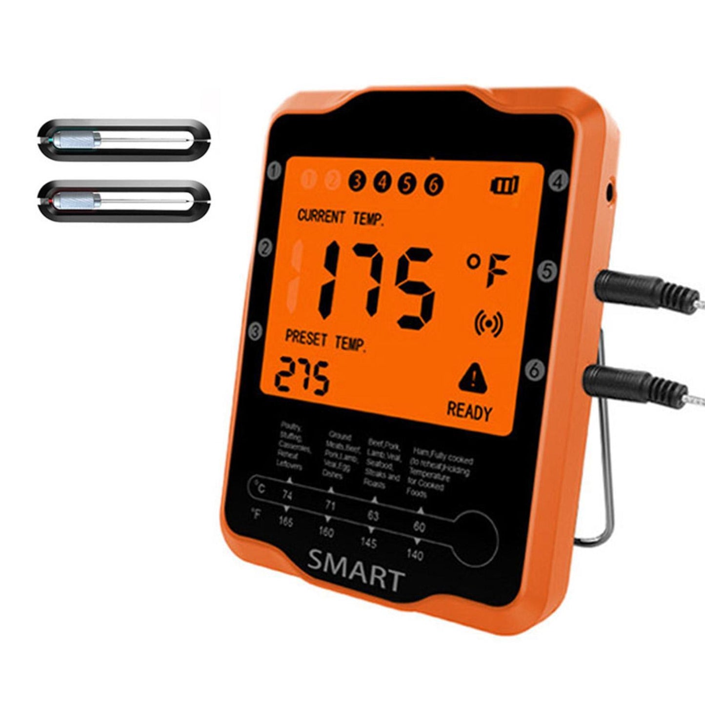 Digital Instant Read Meat Thermometer Cooking Wireless Bluetooth Thermometer 4 Probes