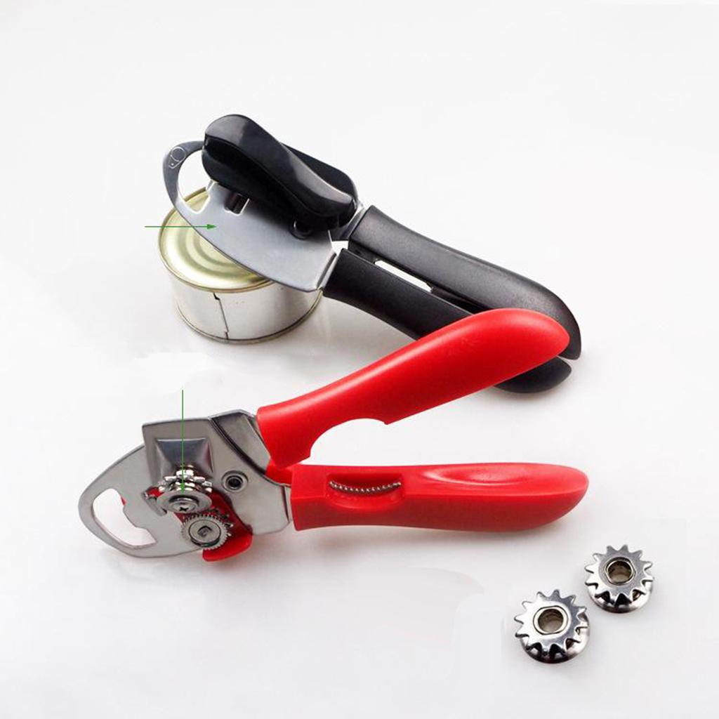 Stainless Manual Can Opener Bottle Openers Jars Tin Opener Food Safety red