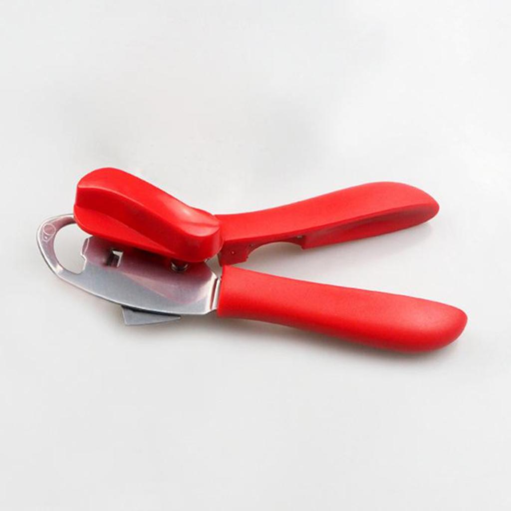 Stainless Manual Can Opener Bottle Openers Jars Tin Opener Food Safety red