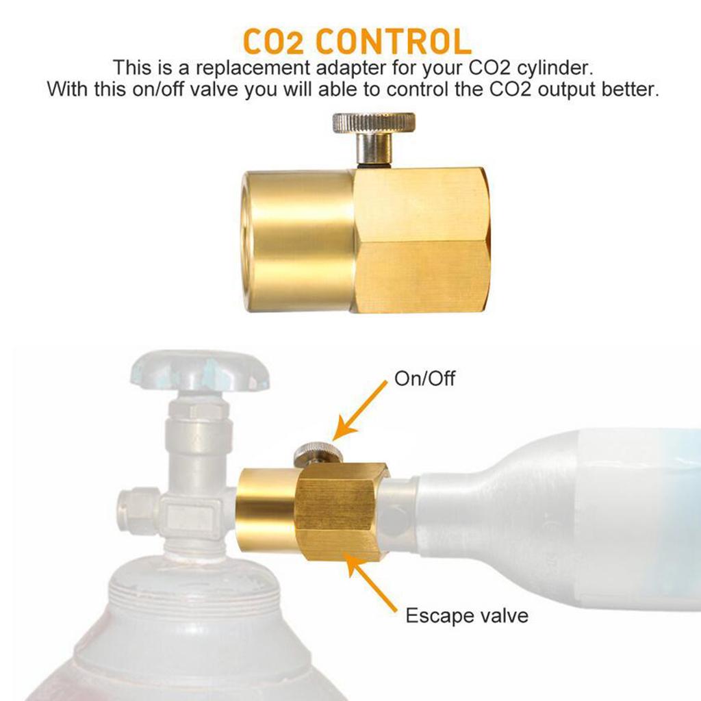 CO2 Refill Adapter TR21-4 to CGA320/ W21.8 Connector TR21-4 to CGA320