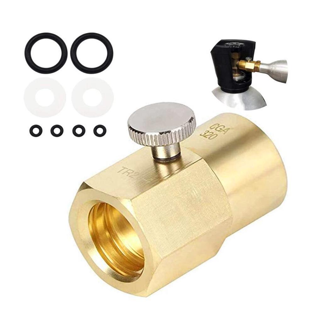 CO2 Refill Adapter TR21-4 to CGA320/ W21.8 Connector TR21-4 to CGA320