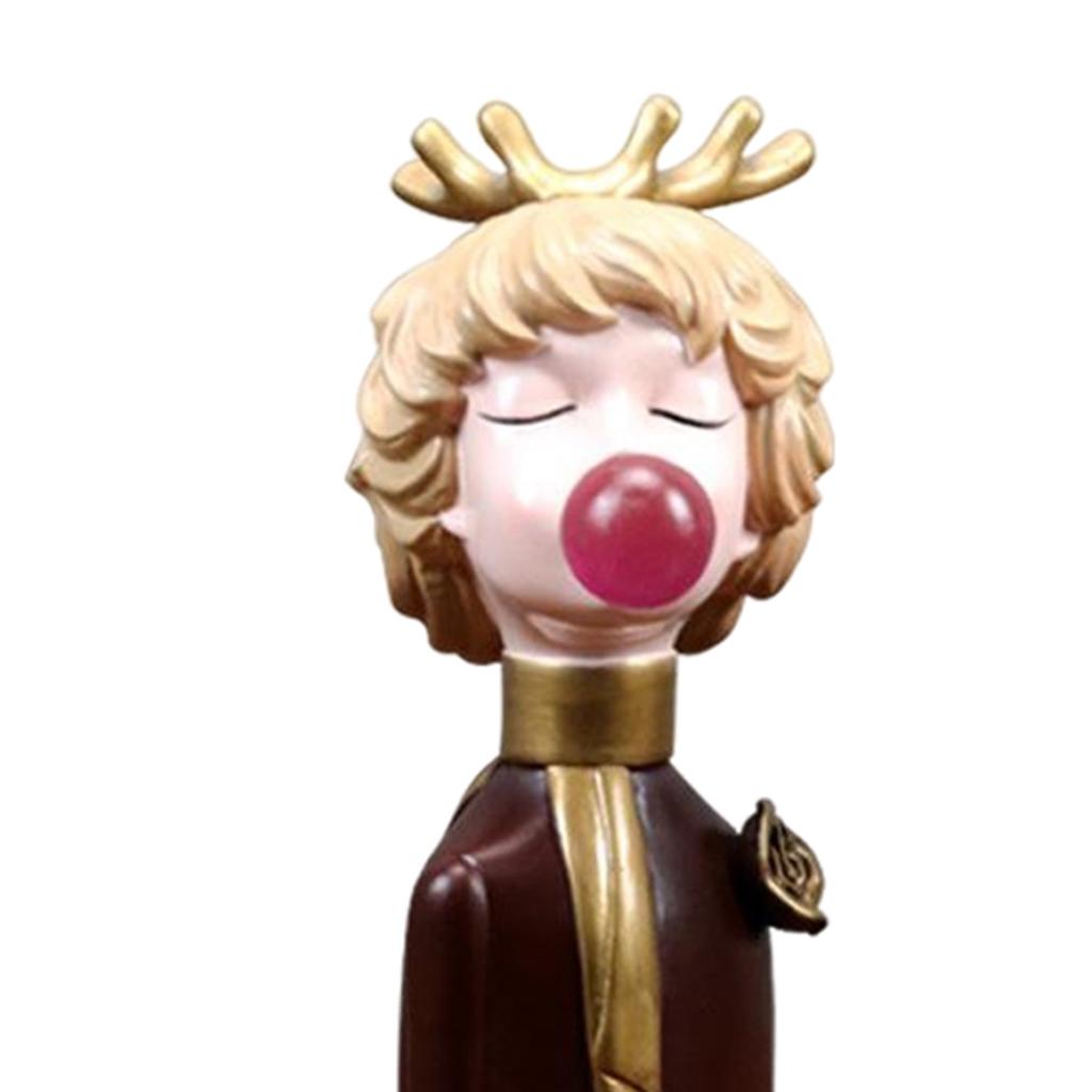 Bubble Girl Sculpture Girl Sculpture Statue Home Decor Ornaments Gift Brown