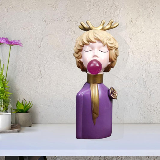 Bubble Girl Sculpture Girl Sculpture Statue Home Decor Ornaments Gift Purple