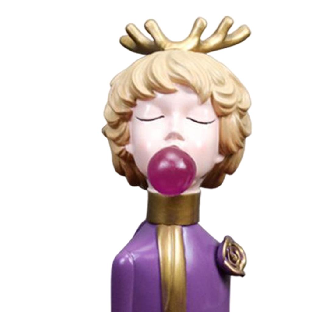 Bubble Girl Sculpture Girl Sculpture Statue Home Decor Ornaments Gift Purple