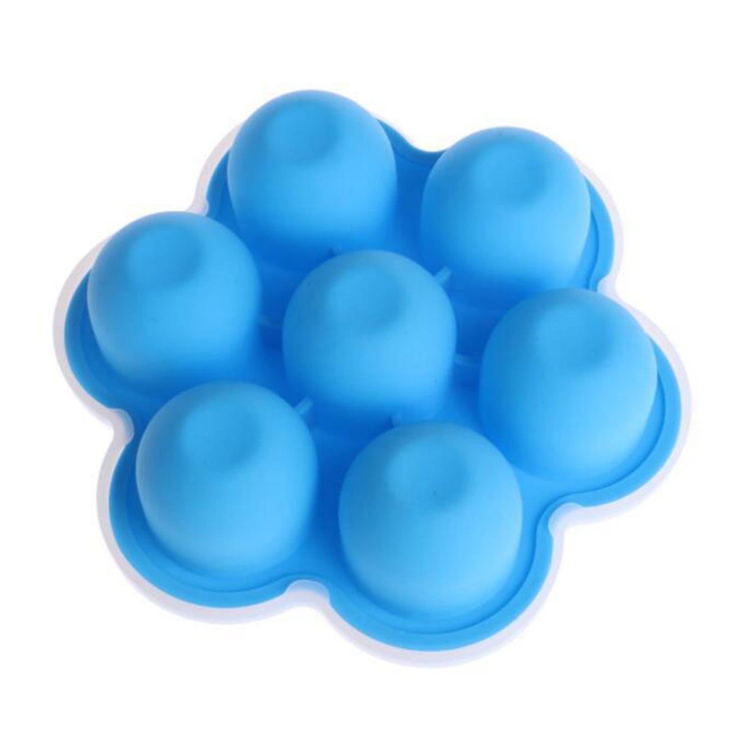 Infant Breast Milk Freezer Tray Weaning Storage Box 7 Grids with Clip-on Lid blue