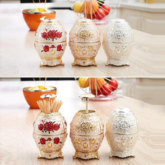 1pc Automatic Toothpick Holder 3D Toothpicks Dispenser Storage Decoration color 1