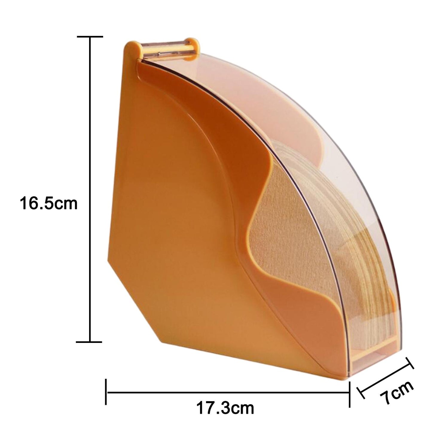 Dust-proof Large Coffee Filter Holder Box Dispenser Shelf for Home Kitchen orange