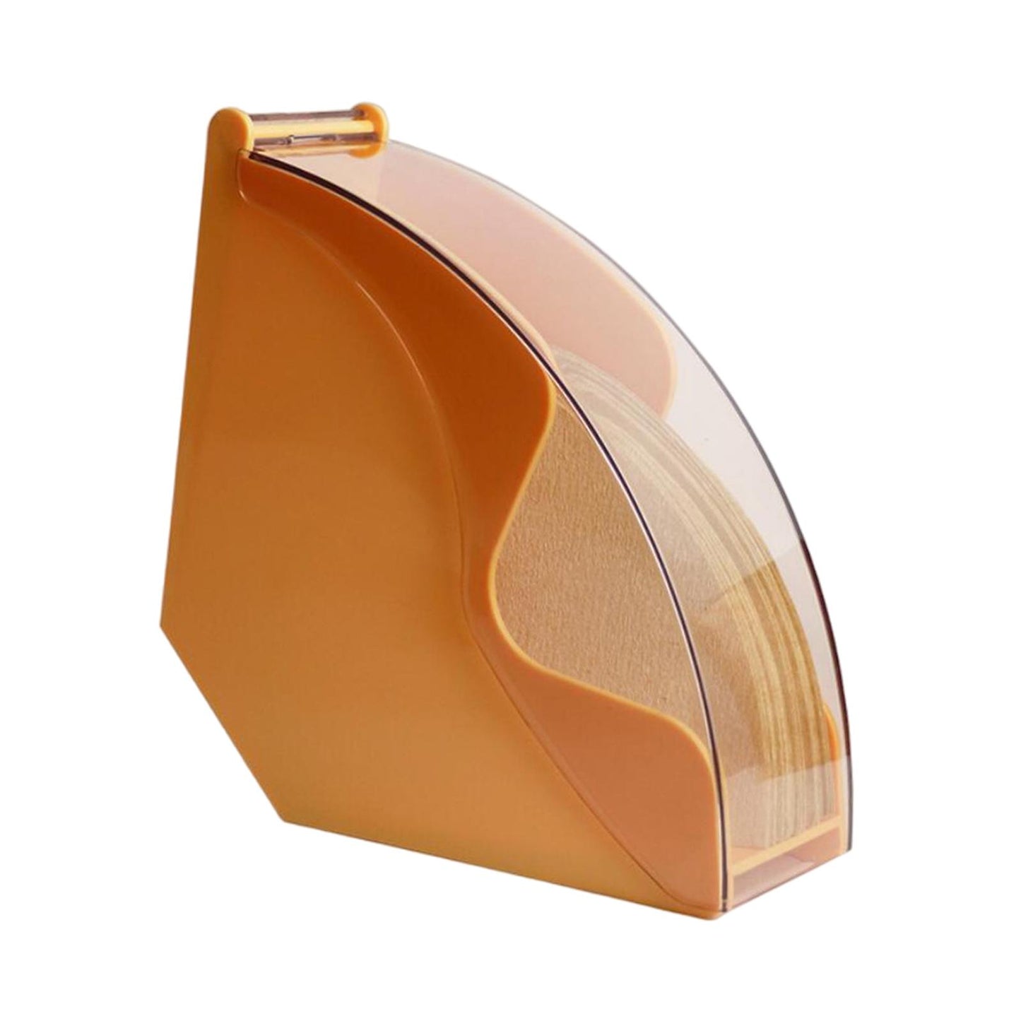 Dust-proof Large Coffee Filter Holder Box Dispenser Shelf for Home Kitchen orange