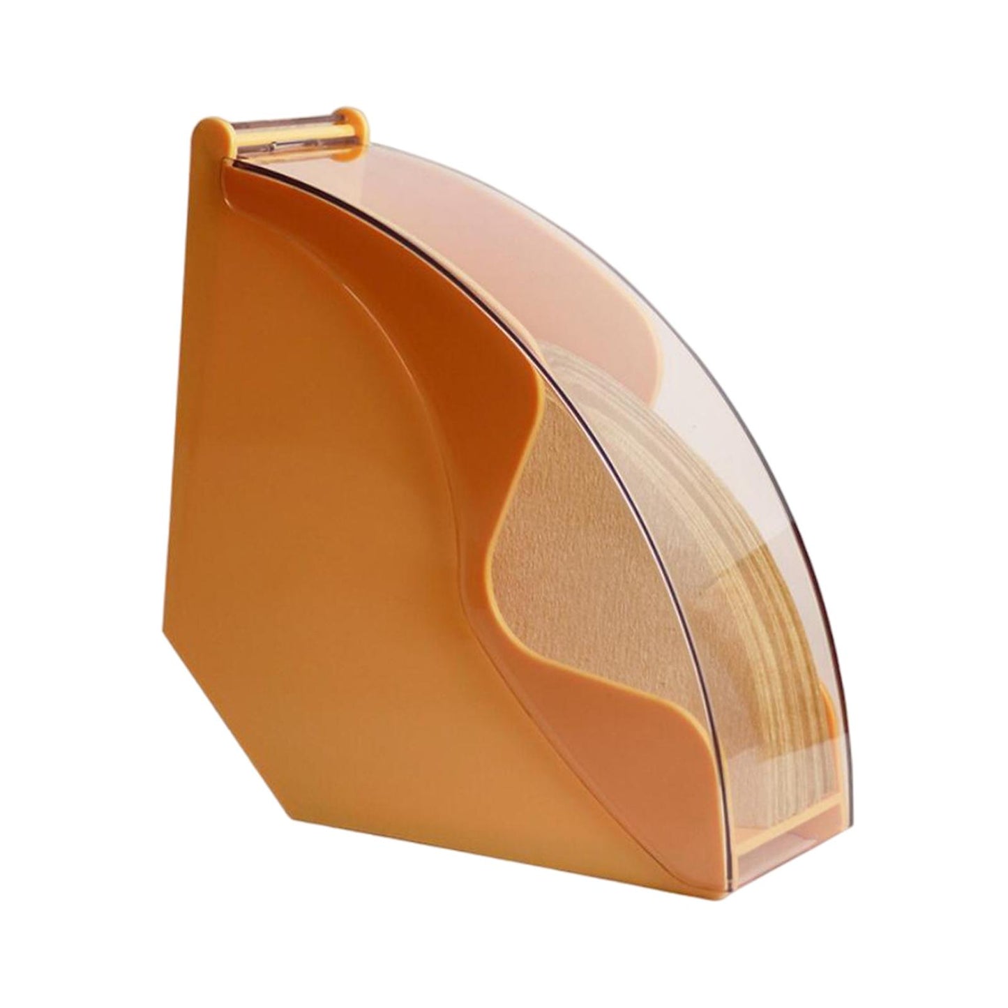 Dust-proof Large Coffee Filter Holder Box Dispenser Shelf for Home Kitchen orange