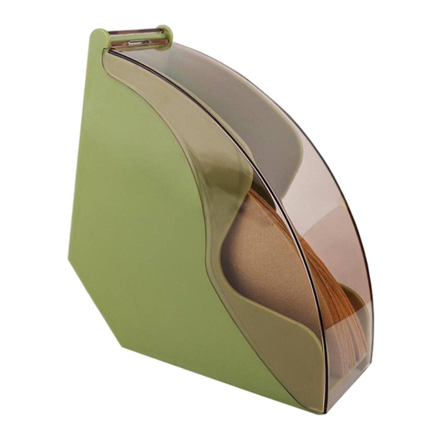 Dust-proof Large Coffee Filter Holder Box Dispenser Shelf for Home Kitchen green