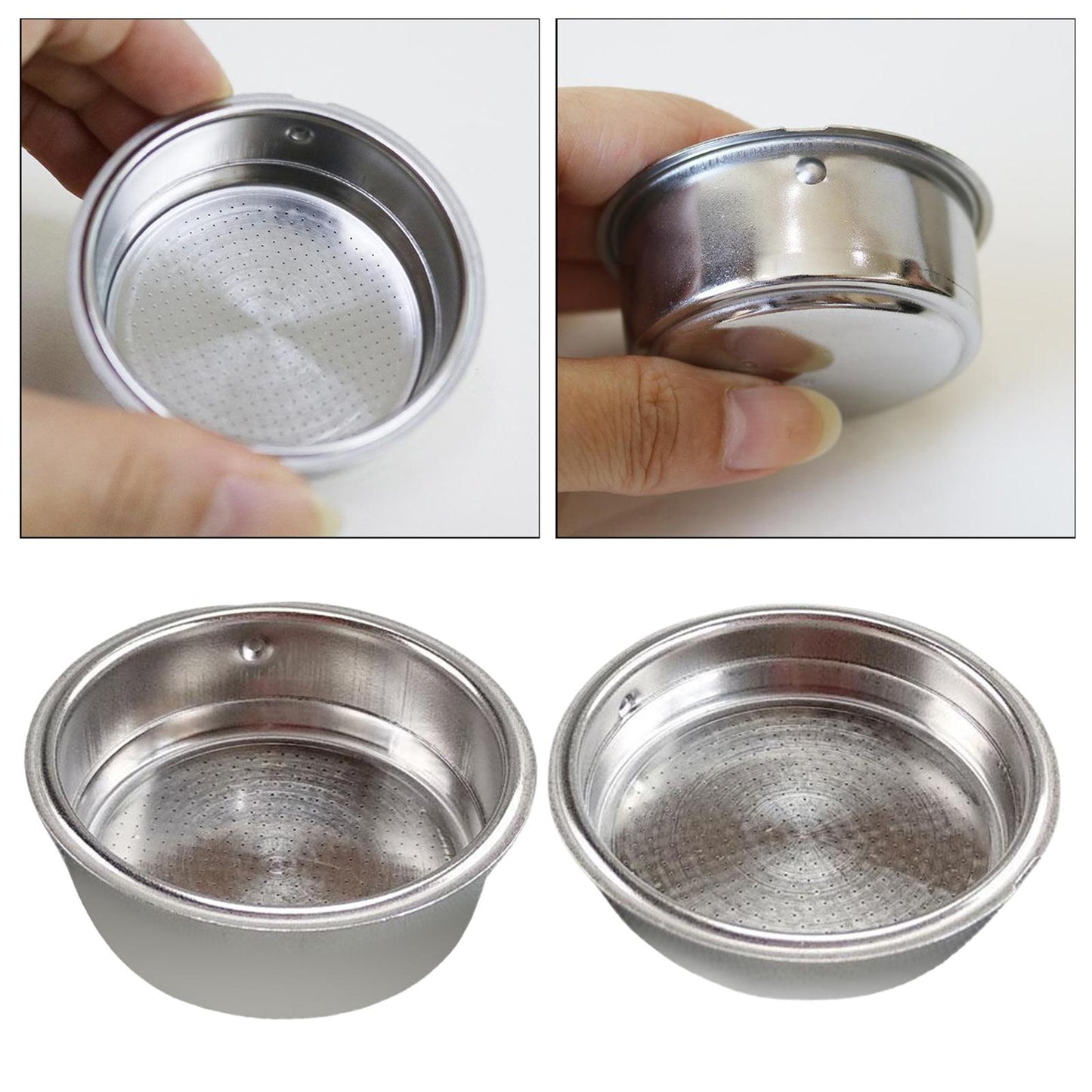 Stainless Coffee Pressurized Cup Filter Basket 1-2 Cups BPA-Free Powder Bowl 1 cup