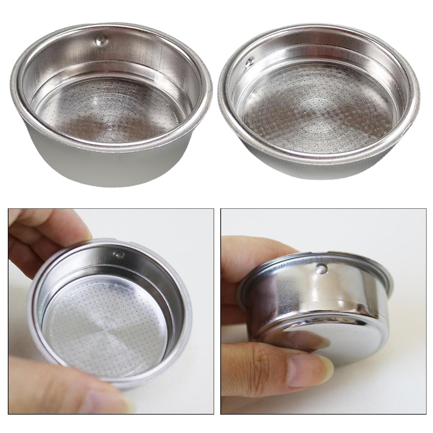 Stainless Coffee Pressurized Cup Filter Basket 1-2 Cups BPA-Free Powder Bowl 1 cup