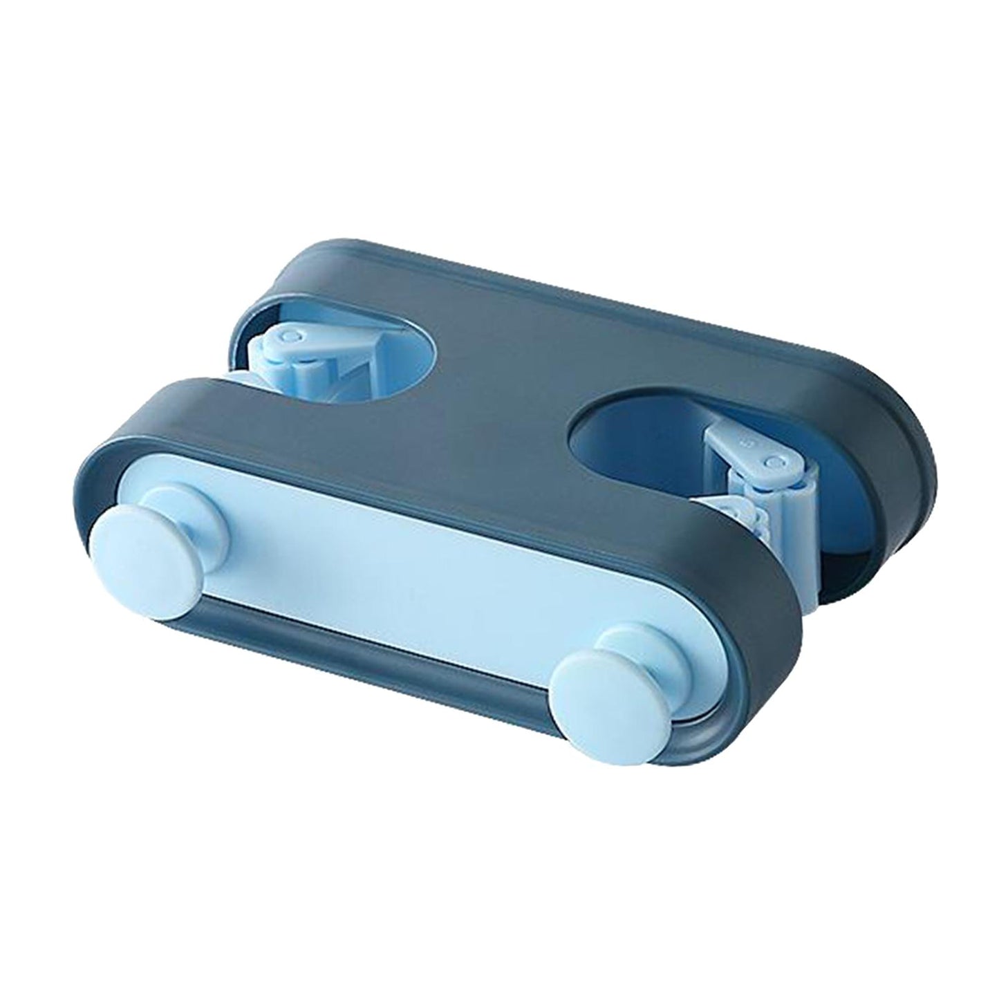 Heavy Duty Broom Mop Holder Wall-mount Storage Rack Closet Laundry Organizer Blue