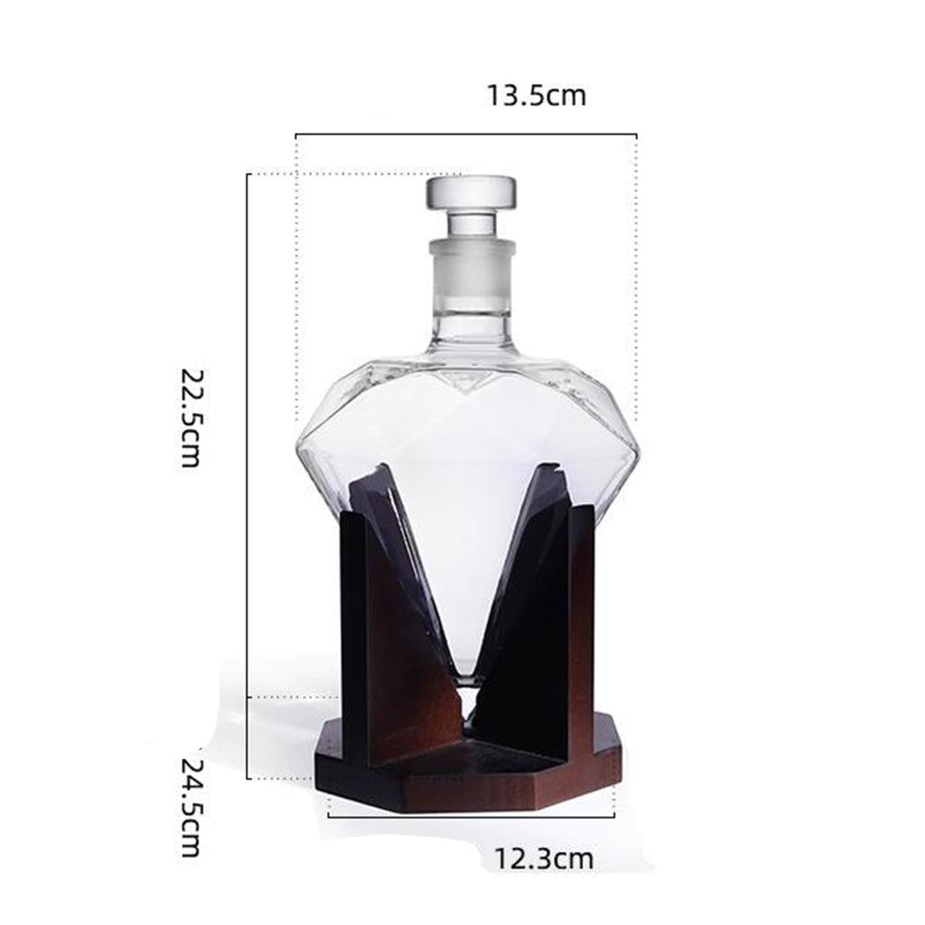 850ml Glass Diamond Whiskey Decanter Vodka Wine Bourbon Wine Pourer Party