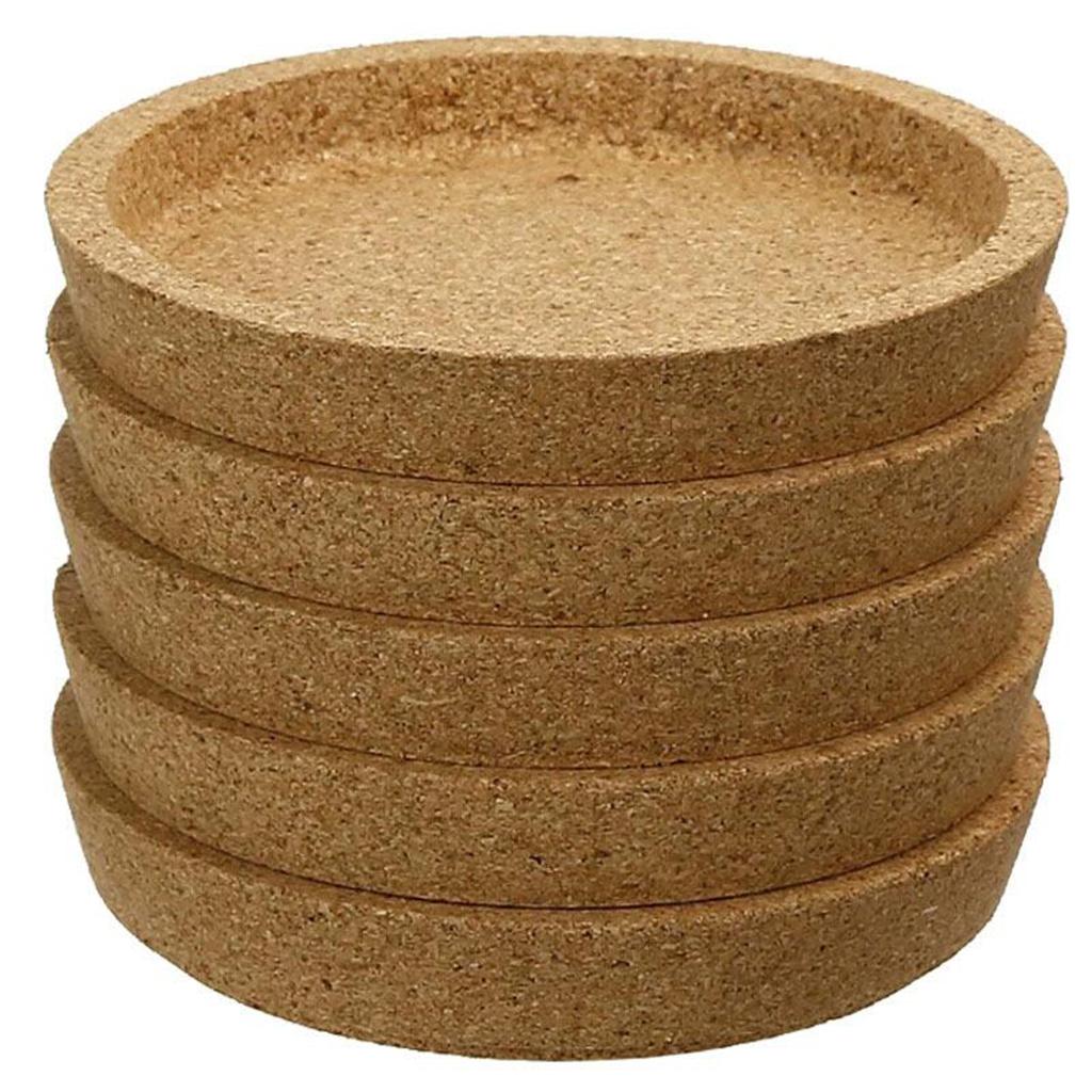 5pcs Cork Drink Coasters Tea Coffee Absorbent Round Cup Mat Table Decor Home