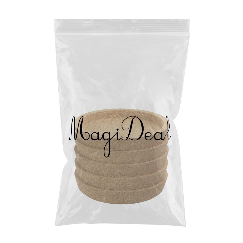5pcs Cork Drink Coasters Tea Coffee Absorbent Round Cup Mat Table Decor Home