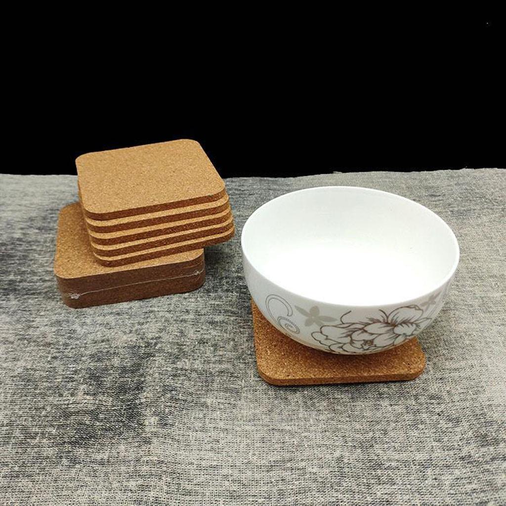 Drink Coasters Set Of 10 Square Coaster Tea Coffee Cup Mat Home Table Decor