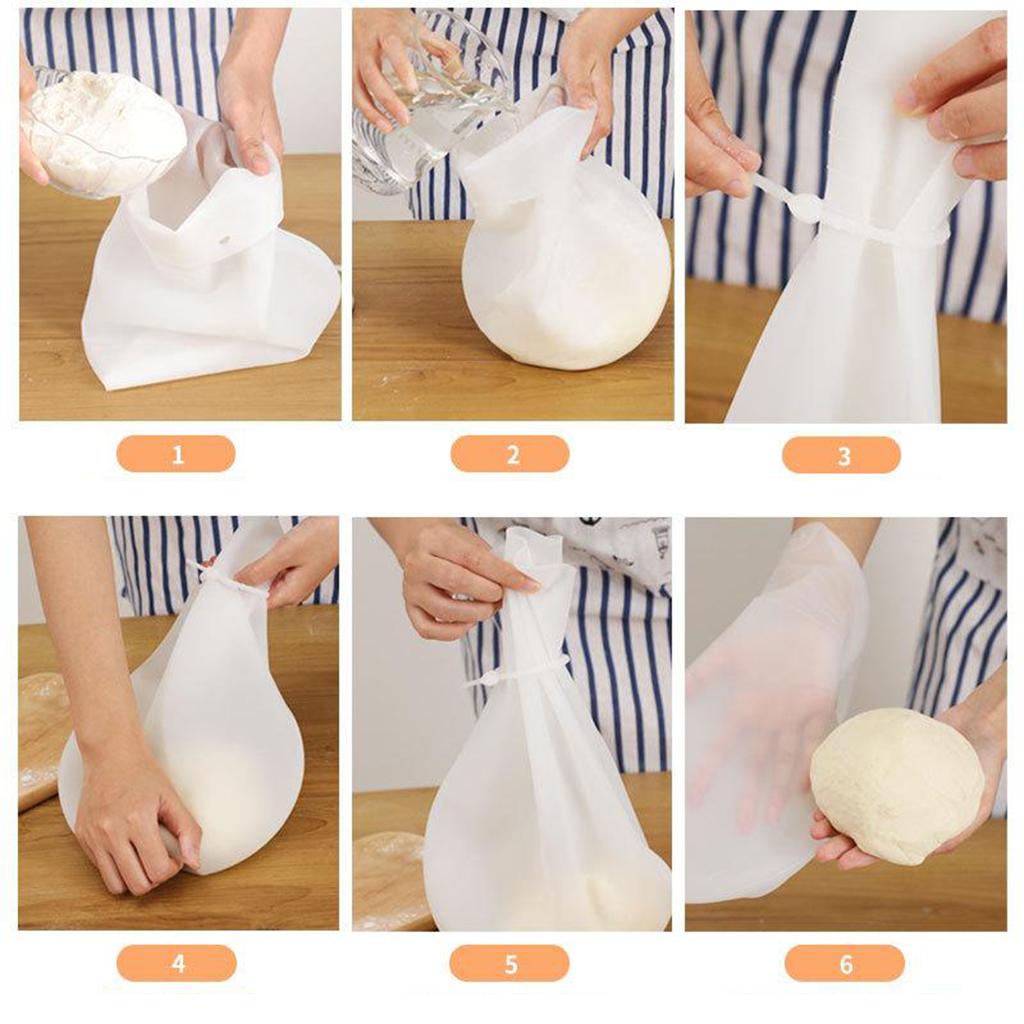 Non Stick Silicone Kneading Dough Bag Versatile Bread Pastry Dough Mixer Small
