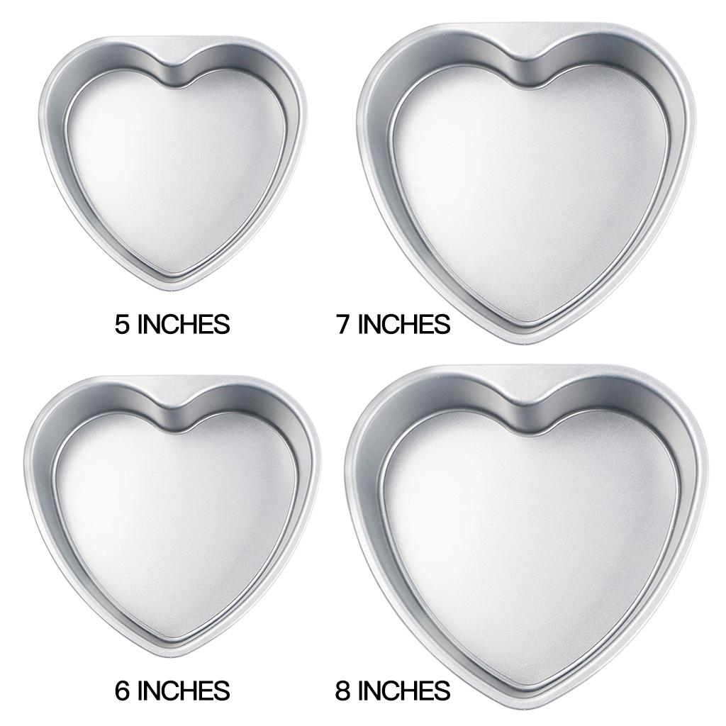 Heart Shaped Thicken Aluminum Alloy Chocolate Cake Pan DIY Baking Mold Tool 6inch