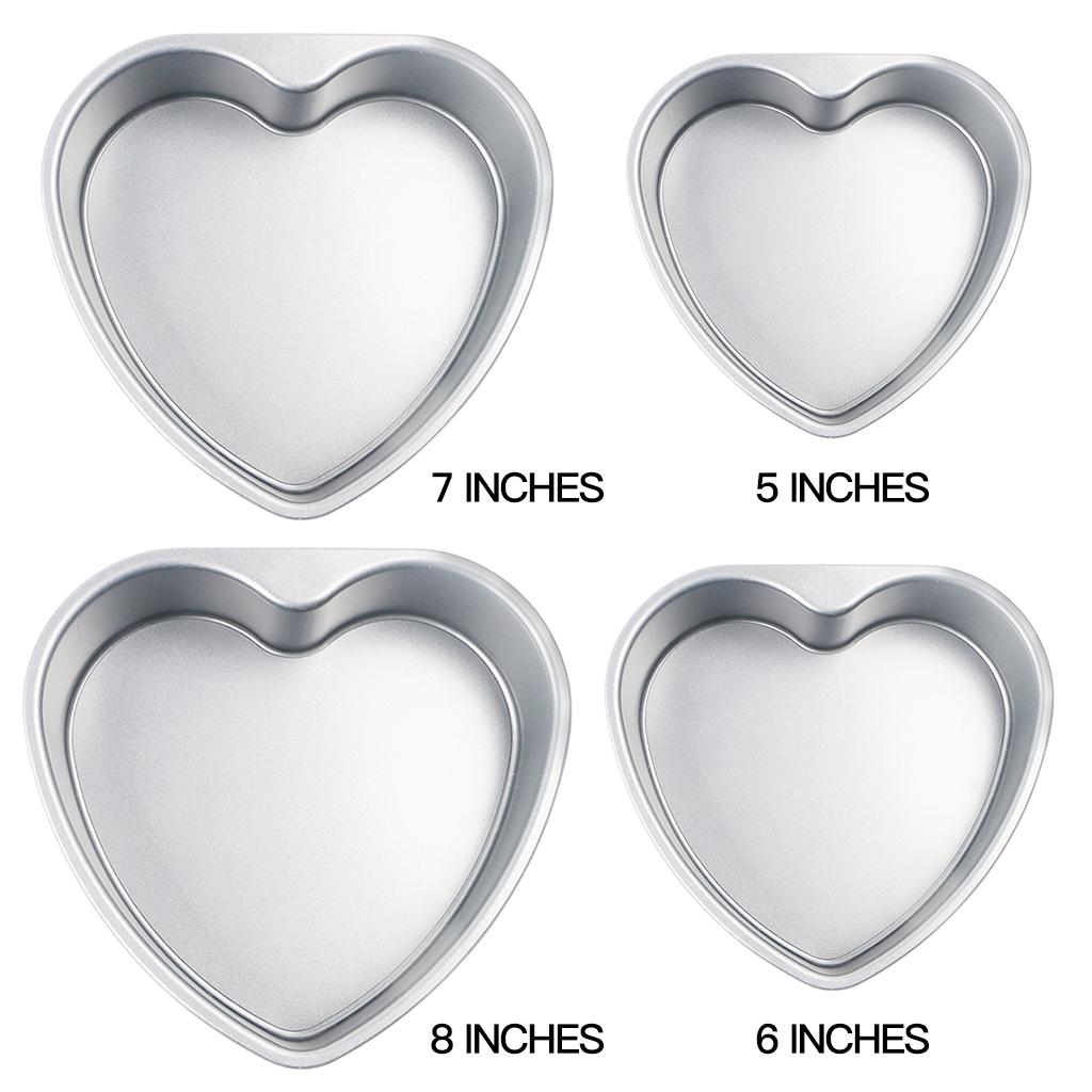 Heart Shaped Thicken Aluminum Alloy Chocolate Cake Pan DIY Baking Mold Tool 6inch