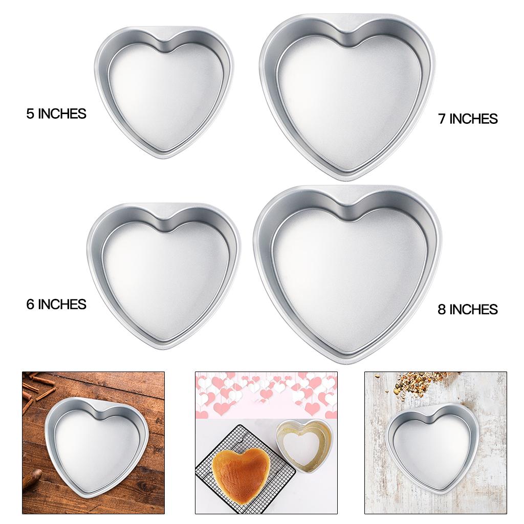 Heart Shaped Thicken Aluminum Alloy Chocolate Cake Pan DIY Baking Mold Tool 6inch