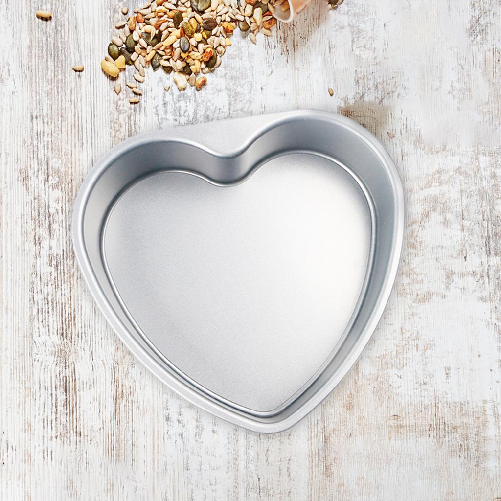Heart Shaped Thicken Aluminum Alloy Chocolate Cake Pan DIY Baking Mold Tool 5inch