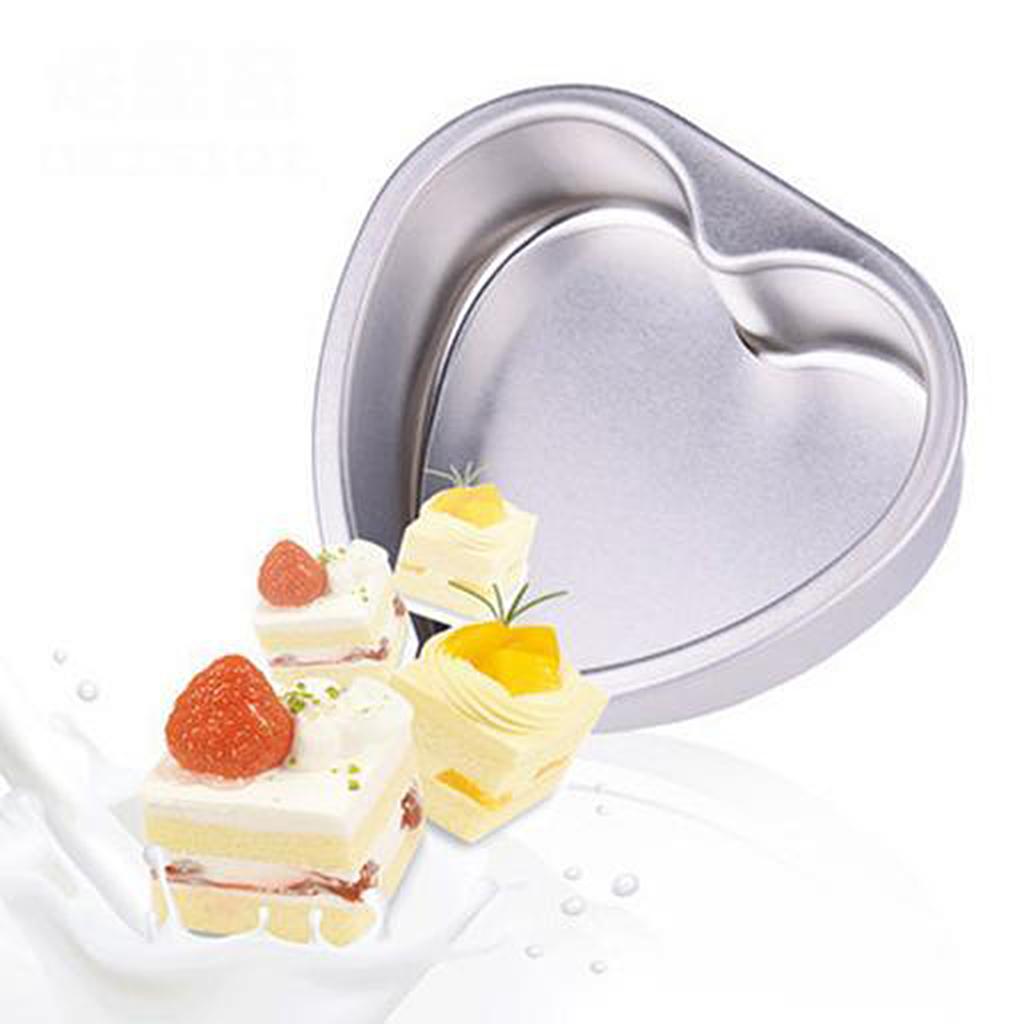 Heart Shaped Thicken Aluminum Alloy Chocolate Cake Pan DIY Baking Mold Tool 8inch