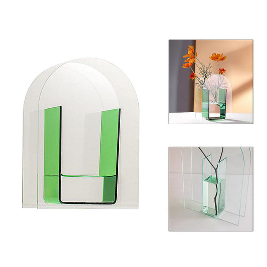 Acrylic Vase Flower Planter Pots Container Home Garden Decoration Style 4